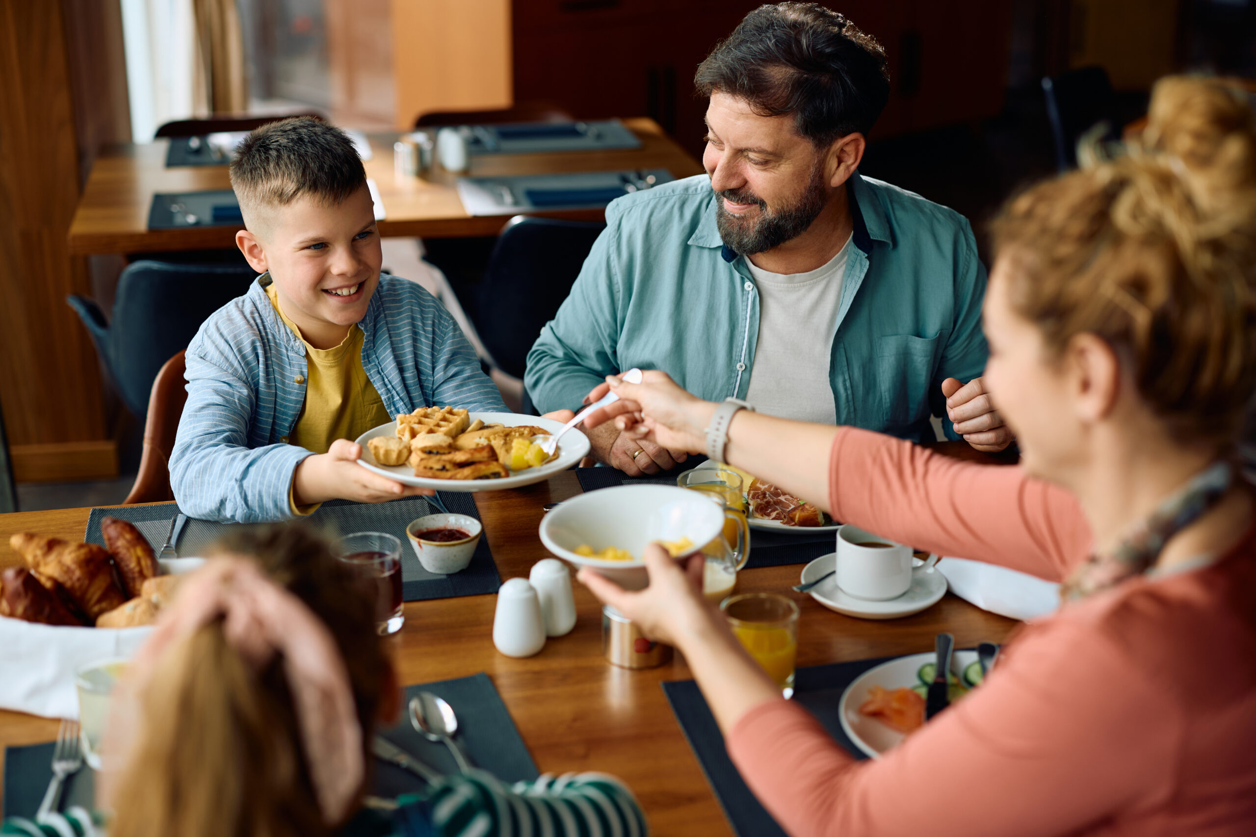 Family Eating Breakfast