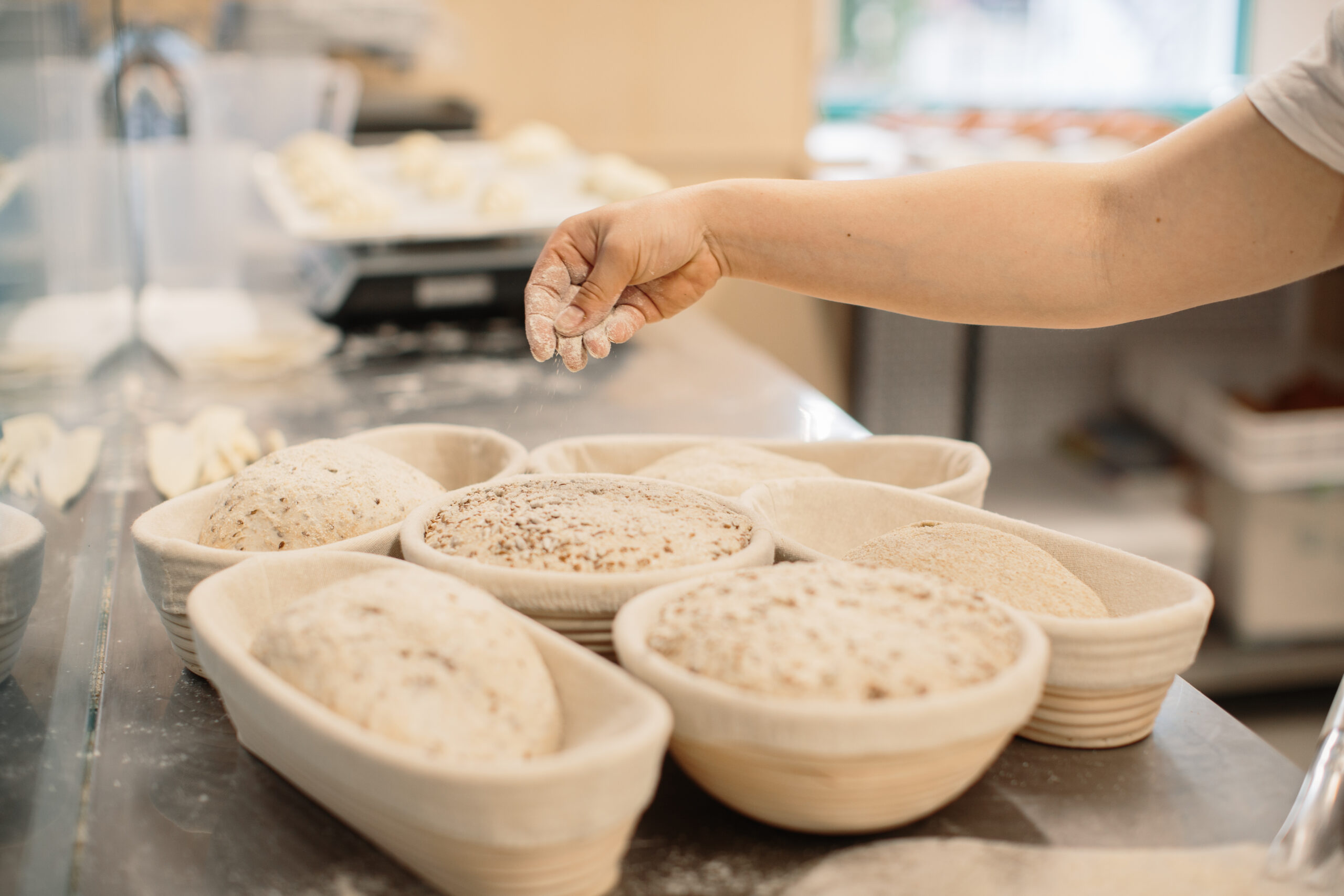 Flour in bowls